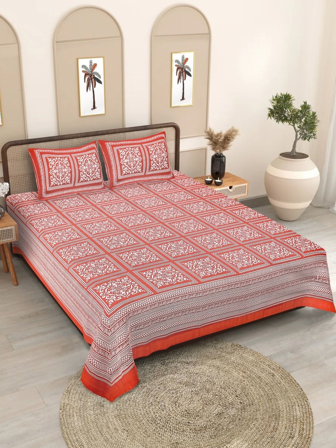 Texstylers Red Ethnic Motifs Printed Cotton 186TC Queen Size Bedsheet Set 2.08 m x 2.28 m
Texstylers Red Ethnic Motifs Printed Cotton 186TC Queen Size Bedsheet Set 2.08 m x 2.28 m