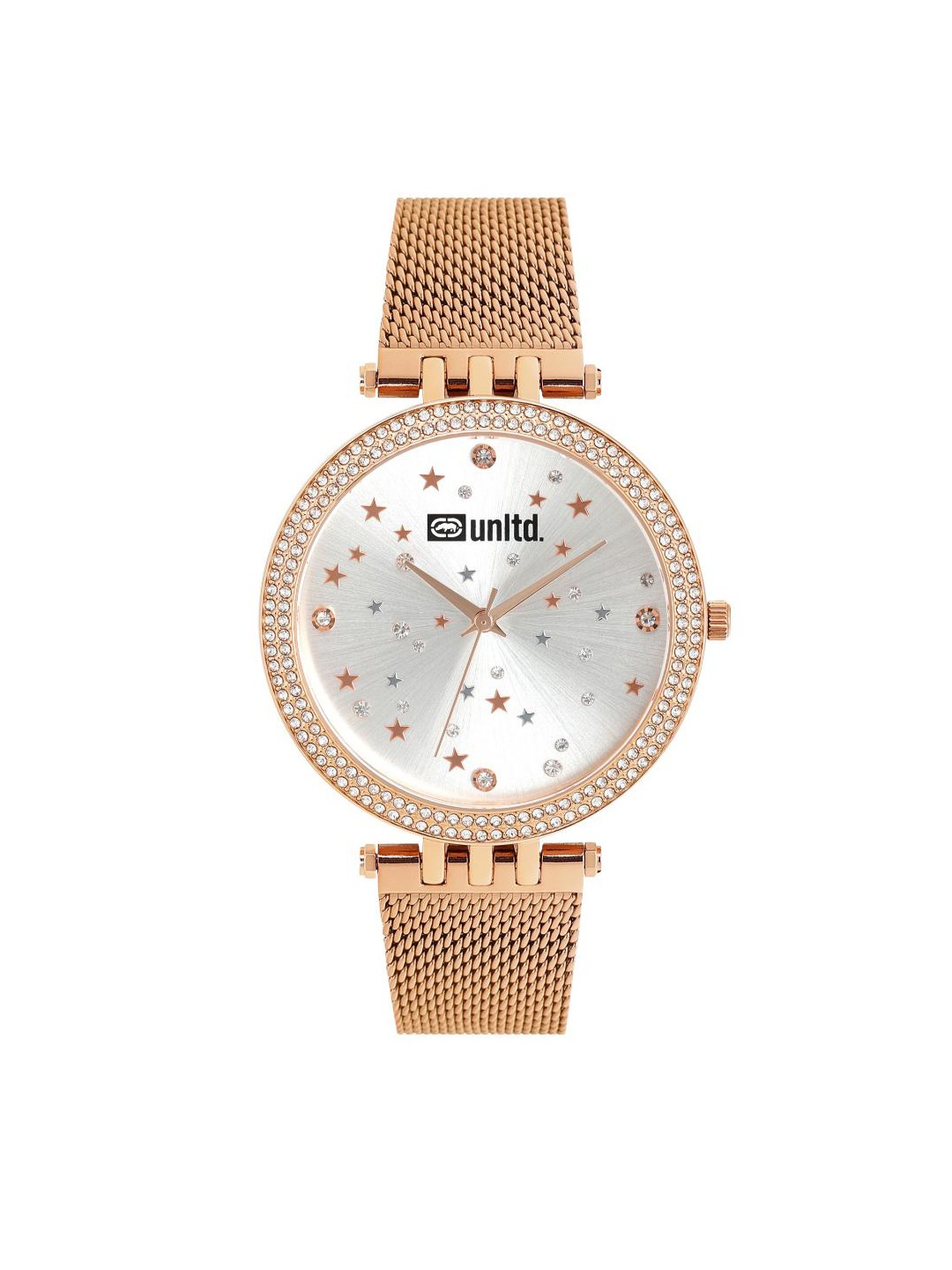 unltd. Women Embellished Stainless Steel Bracelet Style Straps Analogue Watch UNL030004, Silver
unltd. Women Embellished Stainless Steel Bracelet Style Straps Analogue Watch UNL030004, Silver