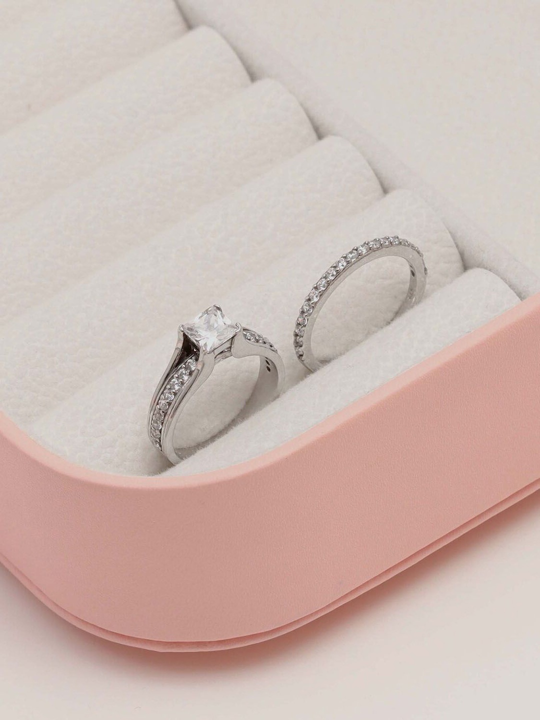 LeCalla 92.5 Sterling Silver Set Of 2 Cubic Zirconia Studded Cathedral Style Finger Ring
LeCalla 92.5 Sterling Silver Set Of 2 Cubic Zirconia Studded Cathedral Style Finger Ring