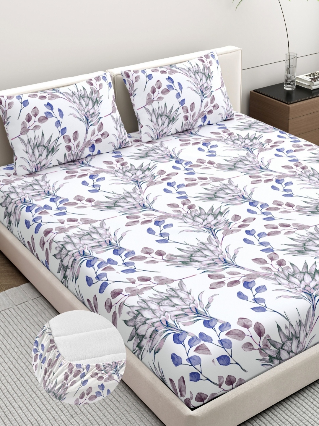 Home Ecstasy Purple Floral Printed Pure Cotton 140 TC King Bedsheet Set 1.98 x 1.83 m
Home Ecstasy Purple Floral Printed Pure Cotton 140 TC King Bedsheet Set 1.98 x 1.83 m