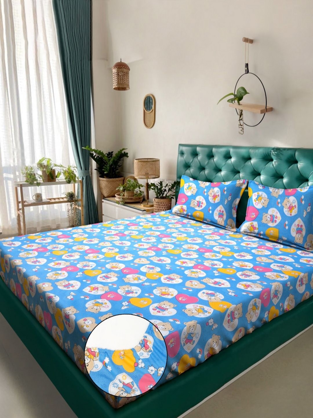 KLOTTHE Blue & Pink Cartoon Printed Pure Cotton 400 TC Double Bedsheet Set 2.5 m x 2.25 m
KLOTTHE Blue & Pink Cartoon Printed Pure Cotton 400 TC Double Bedsheet Set 2.5 m x 2.25 m