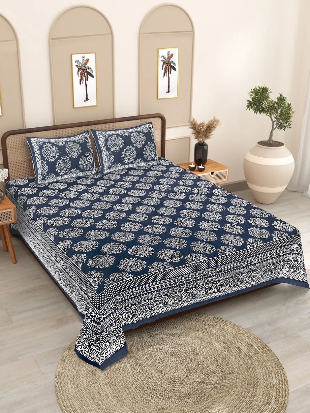 Texstylers Grey Ethnic Motifs Printed Cotton 186TC Queen Size Bedsheet Set 2.08 m x 2.28 m
Texstylers Grey Ethnic Motifs Printed Cotton 186TC Queen Size Bedsheet Set 2.08 m x 2.28 m