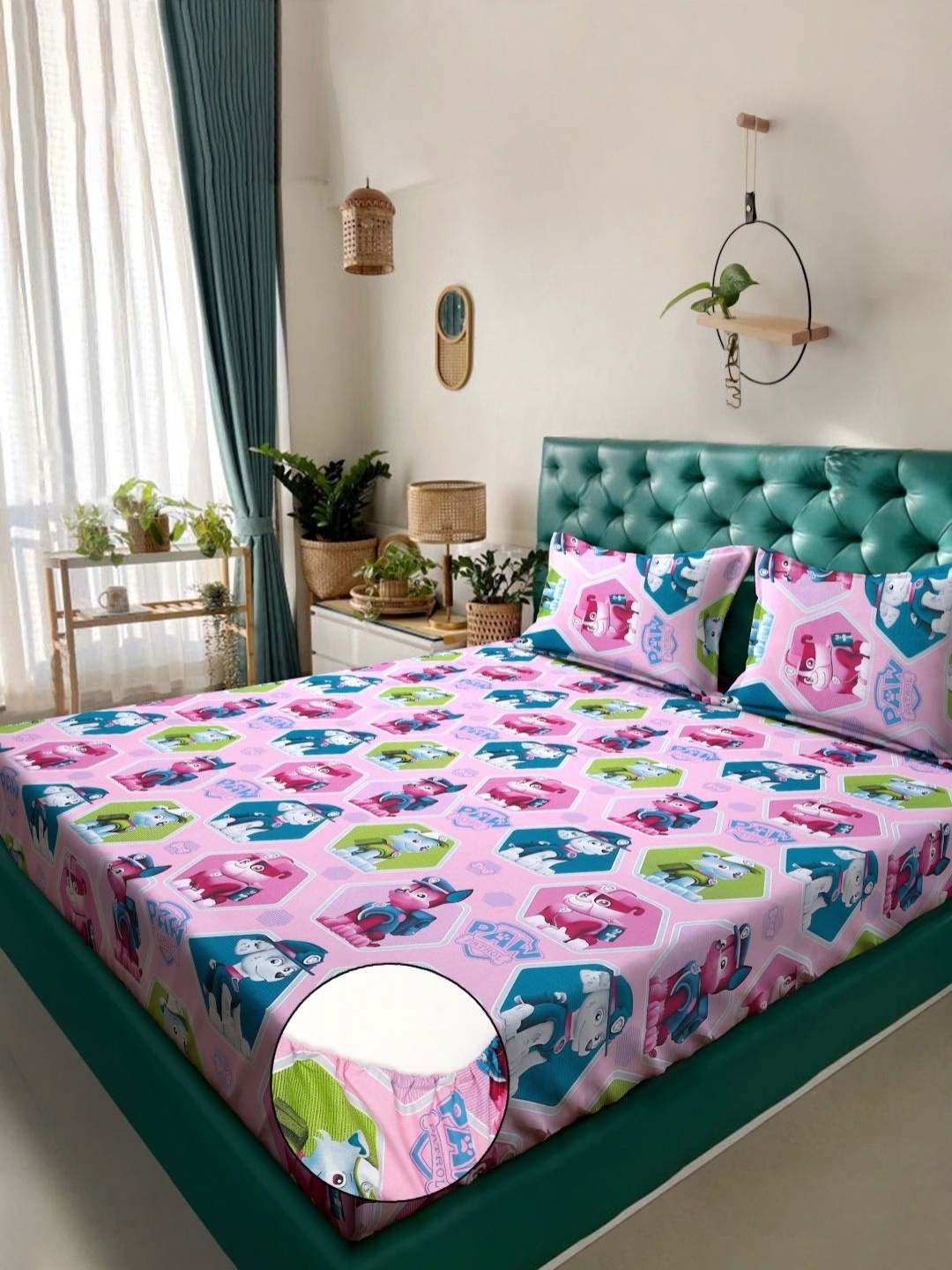 KLOTTHE Purple Cartoon Printed Pure Cotton 400 TC Double Bedsheet Set 2.5 m x 2.25 m
KLOTTHE Purple Cartoon Printed Pure Cotton 400 TC Double Bedsheet Set 2.5 m x 2.25 m