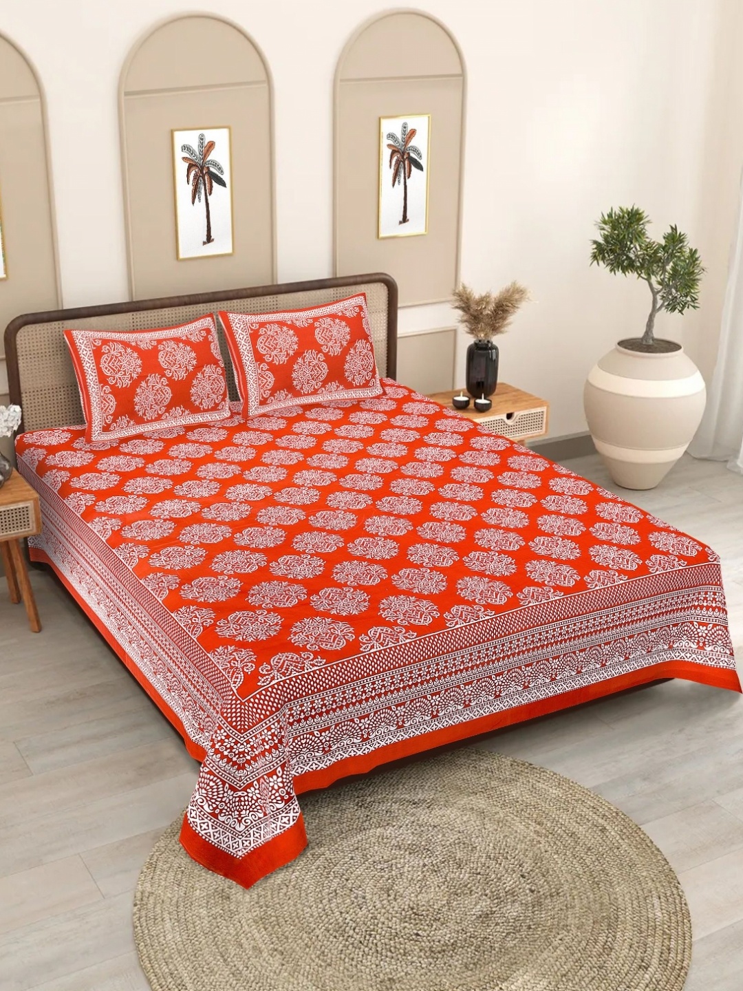Texstylers Red Ethnic Motifs Printed Cotton 186TC Queen Size Bedsheet Set 2.08 m x 2.28 m
Texstylers Red Ethnic Motifs Printed Cotton 186TC Queen Size Bedsheet Set 2.08 m x 2.28 m