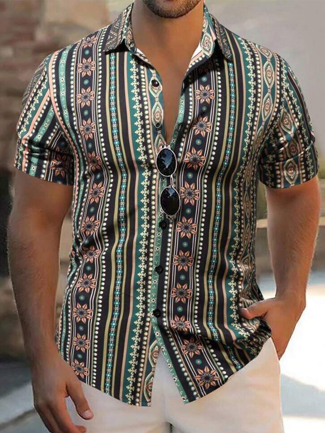Metronaut Men Regular Fit Spread Collar Ethnic Motifs Printed Elastane Casual Shirt, Green
Metronaut Men Regular Fit Spread Collar Ethnic Motifs Printed Elastane Casual Shirt, Green