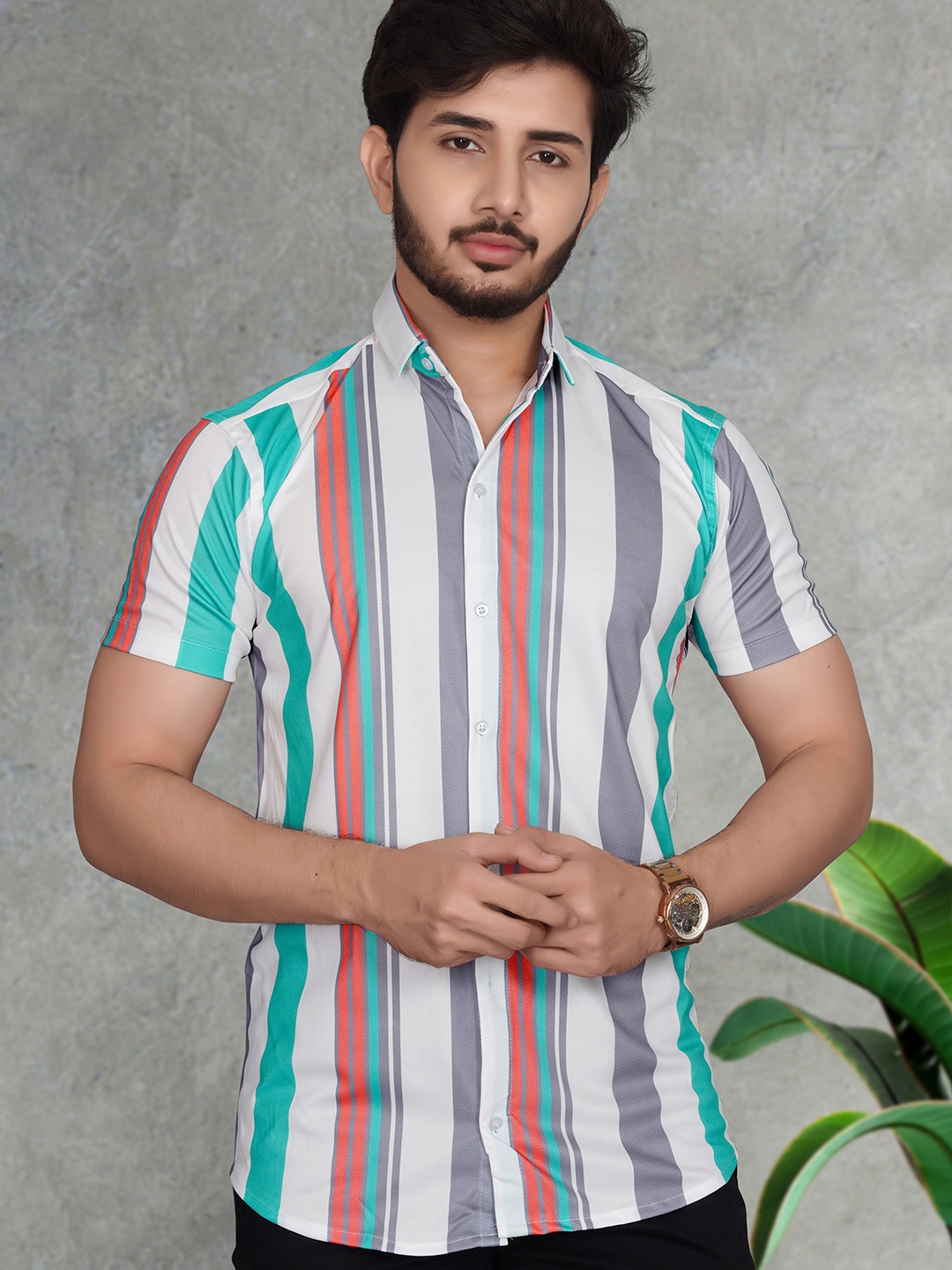 Metronaut Men Regular Fit Spread Collar Vertical Striped Elastane Casual Shirt, White
Metronaut Men Regular Fit Spread Collar Vertical Striped Elastane Casual Shirt, White