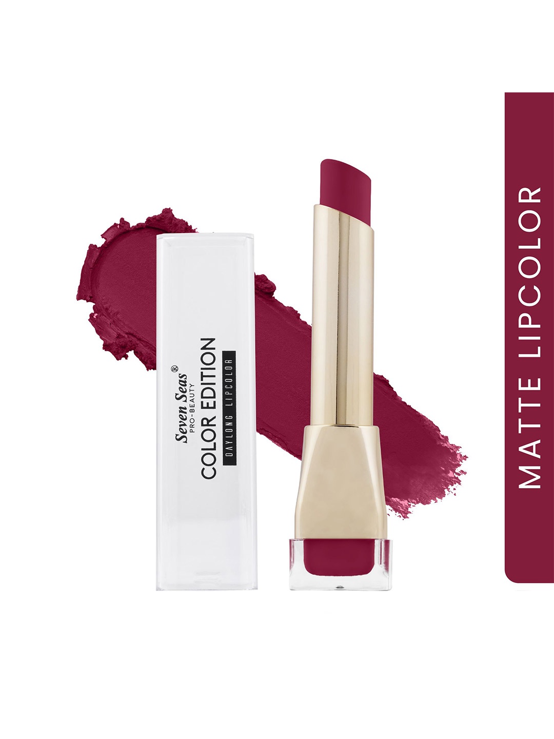 Seven Seas Color Edition Day Long Waterproof Matte Lip Color 3.5 g- Medium Carmine 315, Magenta
Seven Seas Color Edition Day Long Waterproof Matte Lip Color 3.5 g- Medium Carmine 315, Magenta