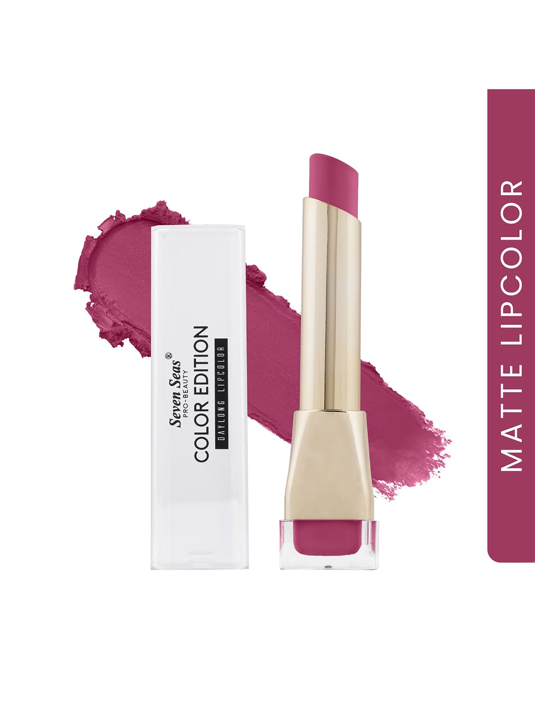 Seven Seas Color Edition Day Long Waterproof Matte Lip Color 3.5 g- Crimson 319, Pink
Seven Seas Color Edition Day Long Waterproof Matte Lip Color 3.5 g- Crimson 319, Pink
