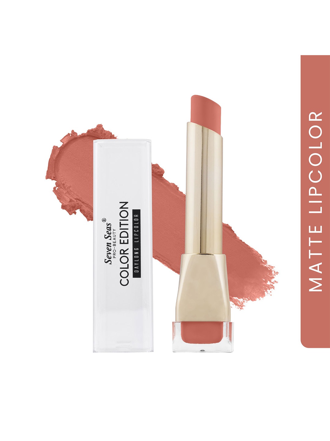 Seven Seas Color Edition Day Long Waterproof Matte Lip Color 3.5 g - Shade 331, Peach
Seven Seas Color Edition Day Long Waterproof Matte Lip Color 3.5 g - Shade 331, Peach