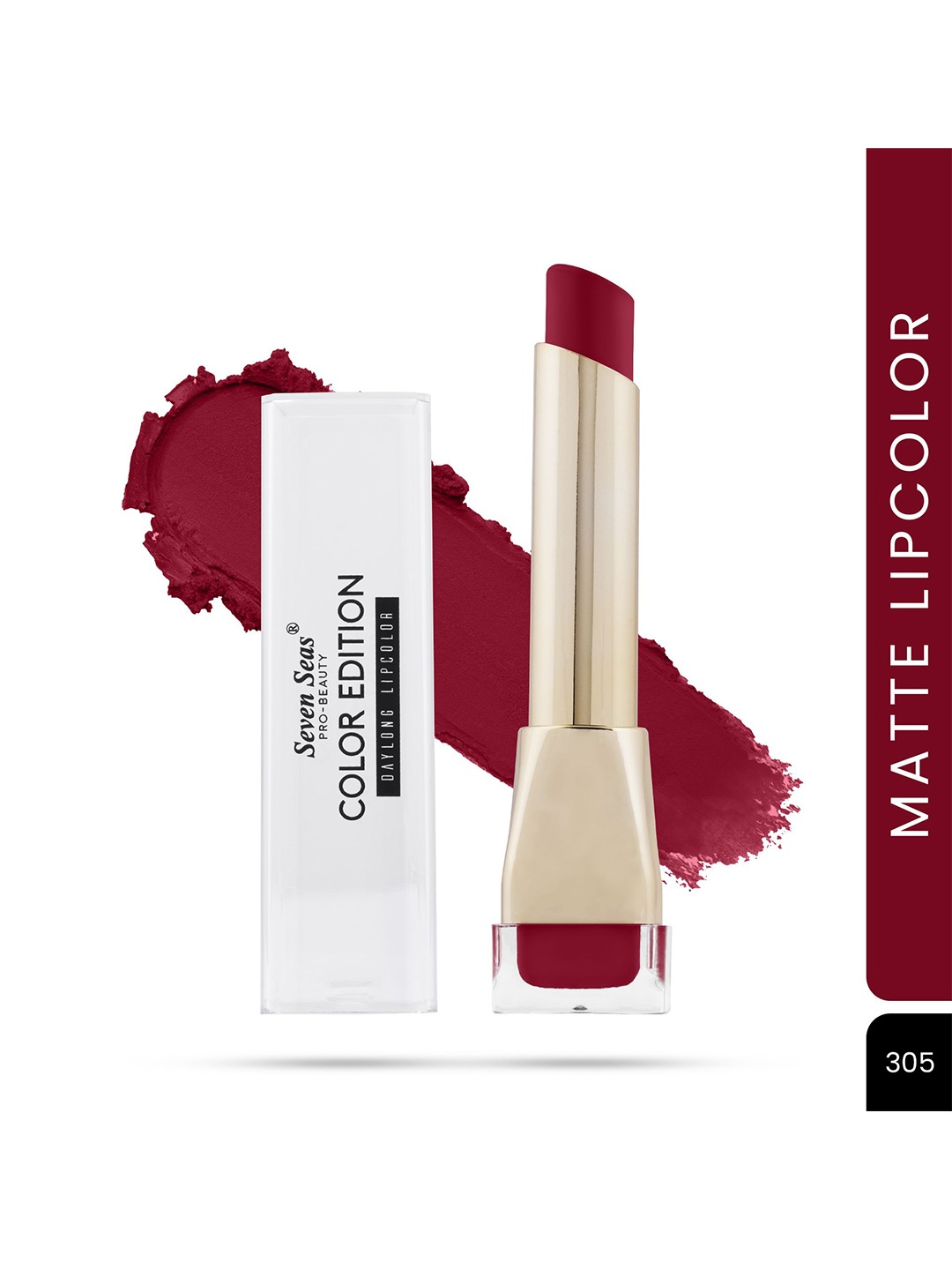 Seven Seas Color Edition Day Long Waterproof Matte Lip Color 3.5 g - Chestnut Rose 2 - 305, Red
Seven Seas Color Edition Day Long Waterproof Matte Lip Color 3.5 g - Chestnut Rose 2 - 305, Red