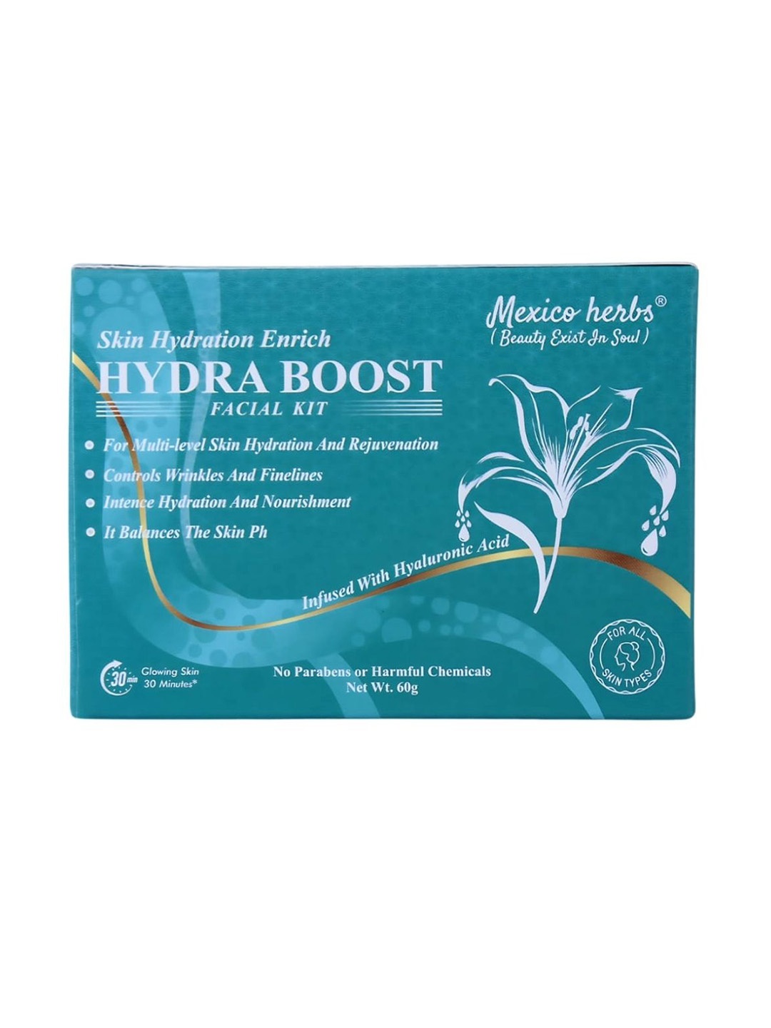 Mexico herbs Hydra Boost Facial Kit For Intense Hydration & Glowing Skin - 60 g, White
Mexico herbs Hydra Boost Facial Kit For Intense Hydration & Glowing Skin - 60 g, White