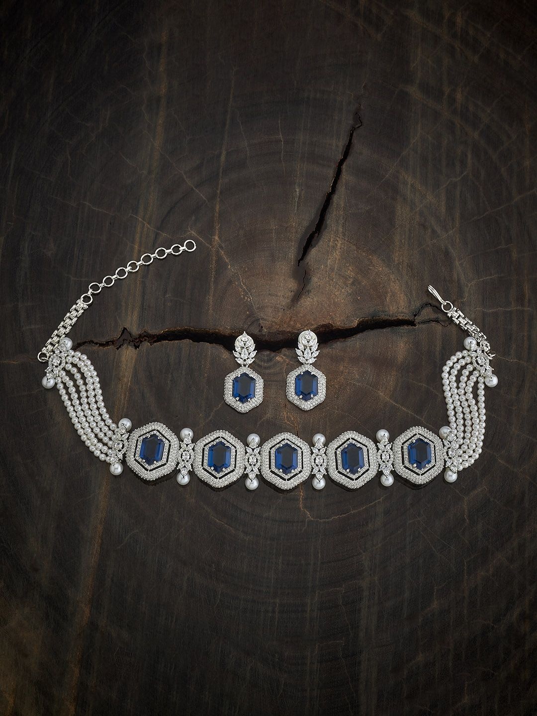 Kushal's Fashion Jewellery Rhodium-Plated Cubic Zirconia-Studded Jewellery Set, Silver
Kushal's Fashion Jewellery Rhodium-Plated Cubic Zirconia-Studded Jewellery Set, Silver