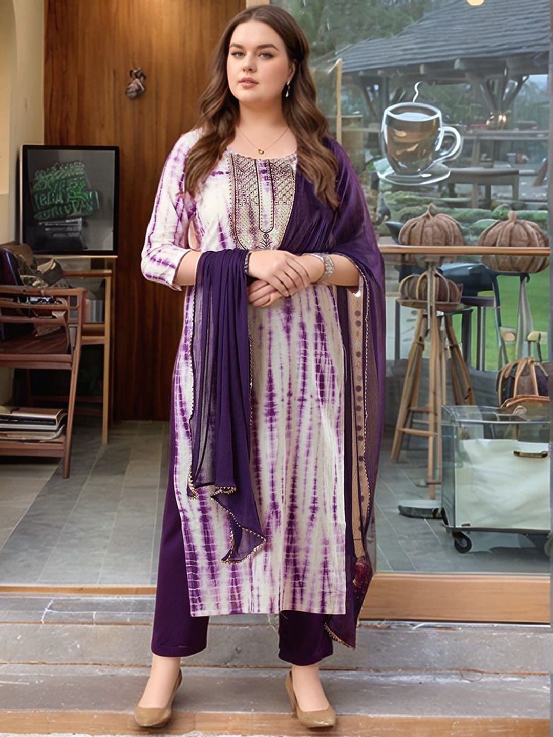 DIVASTRI Women Ethnic Motifs Printed Regular Kurta with Trousers & With Dupatta, Purple
DIVASTRI Women Ethnic Motifs Printed Regular Kurta with Trousers & With Dupatta, Purple