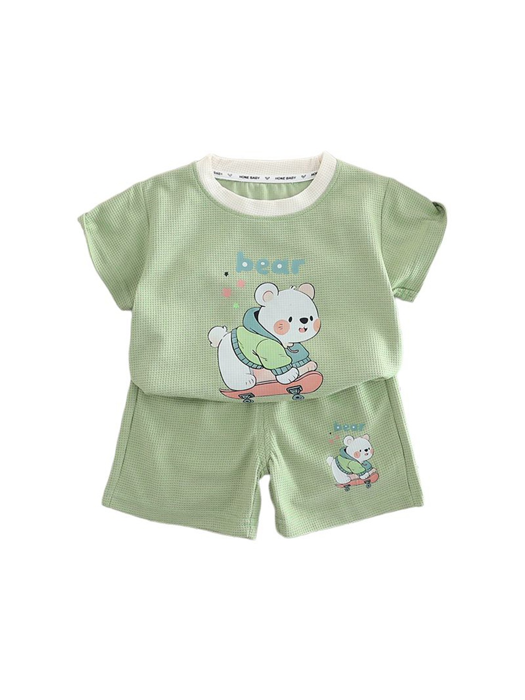 StyleCast x Revolte Boys Printed Round Neck Pure Cotton T-shirt With Shorts, Green
StyleCast x Revolte Boys Printed Round Neck Pure Cotton T-shirt With Shorts, Green