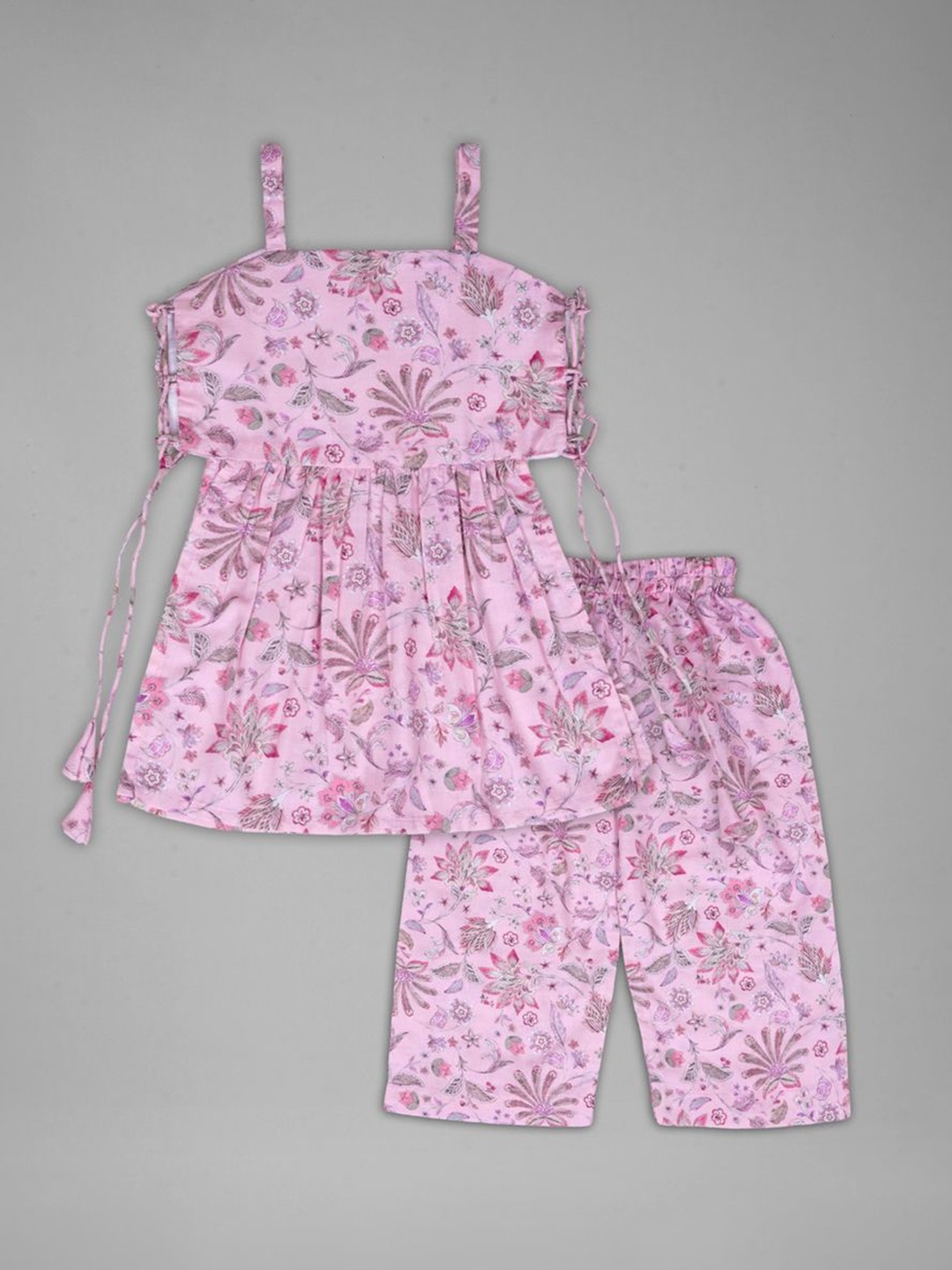 Anneca Girls Floral Printed Pleated Sequinned Pure Cotton A-Line Kurti With Trousers, Pink
Anneca Girls Floral Printed Pleated Sequinned Pure Cotton A-Line Kurti With Trousers, Pink