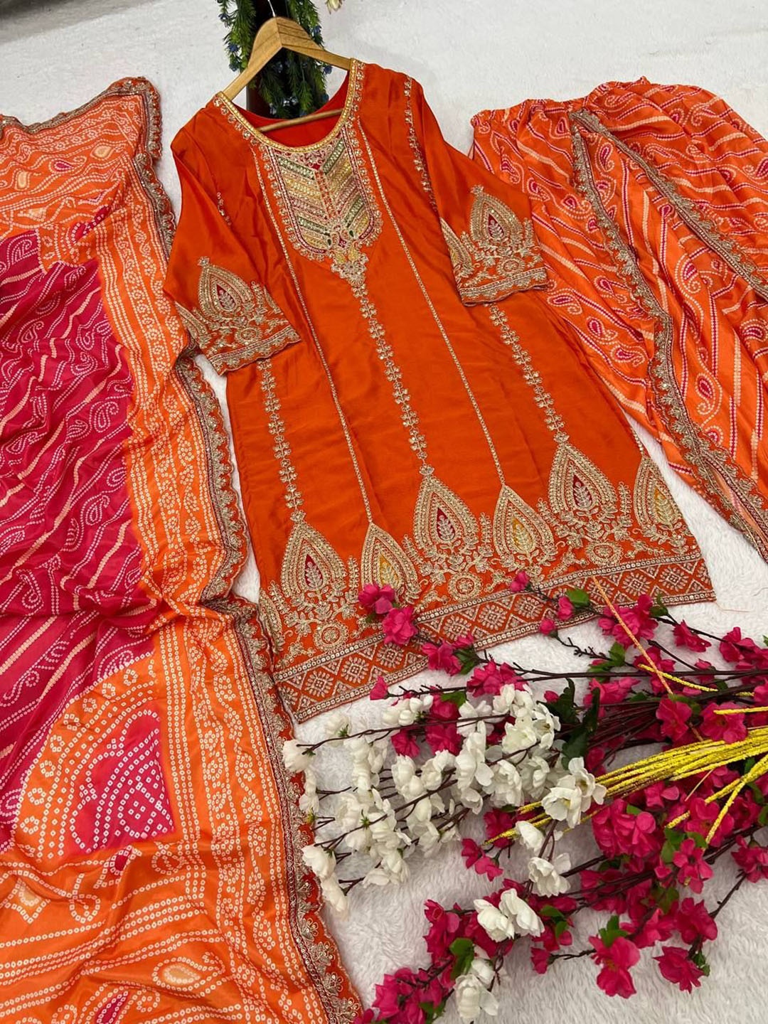 ZIBLON Women Ethnic Motifs Embroidered Regular Thread Work Kurta with Dhoti Pants & With Dupatta, Orange
ZIBLON Women Ethnic Motifs Embroidered Regular Thread Work Kurta with Dhoti Pants & With Dupatta, Orange