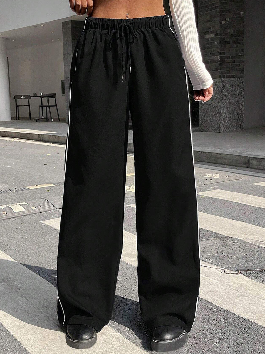 SXV STYLE Straight Fit Regular Trousers, Black
SXV STYLE Straight Fit Regular Trousers, Black