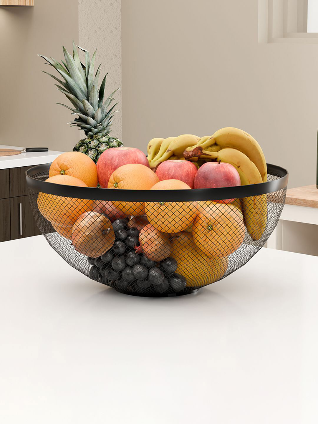 Kuber Industries Black & White Fruit and Vegetable Basket 
Kuber Industries Black & White Fruit and Vegetable Basket