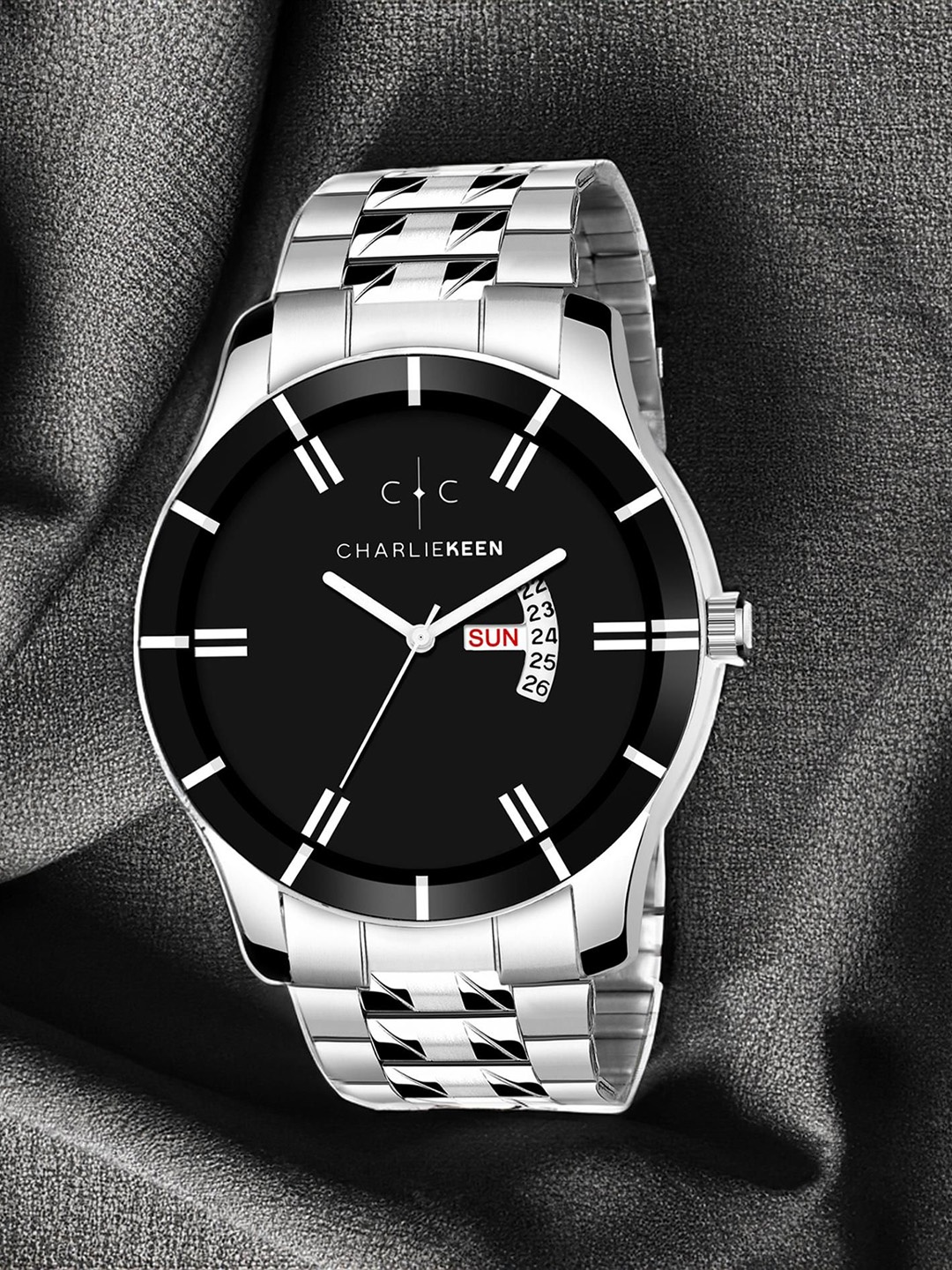 CHARLIEKEEN Men Brass Dial & Stainless Steel Straps Analogue Watch CC-GR013-BLK-CH, Black
CHARLIEKEEN Men Brass Dial & Stainless Steel Straps Analogue Watch CC-GR013-BLK-CH, Black