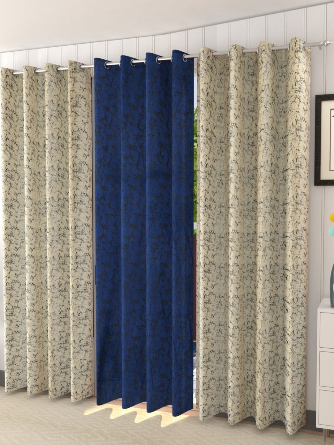Galaxy Home Decor Multicoloured Set of 3 Room Darkening Window Curtain, Multi
Galaxy Home Decor Multicoloured Set of 3 Room Darkening Window Curtain, Multi