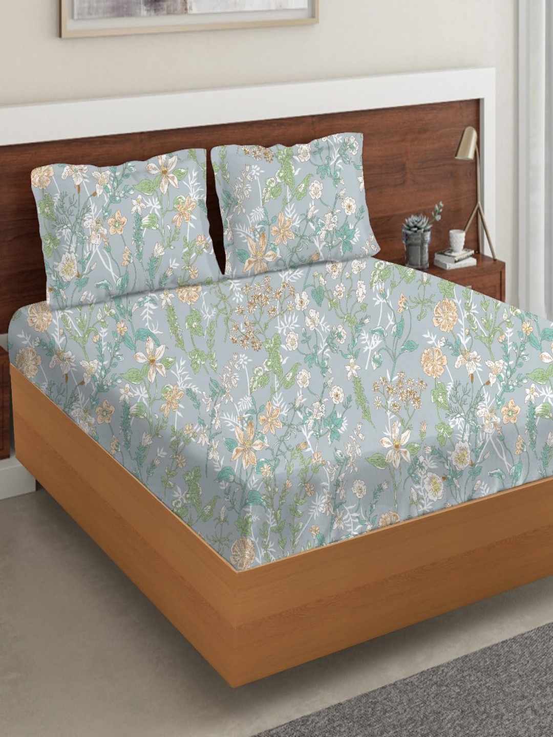 Trance Home Linen Printed 180TC Cotton King Fitted Bedsheet with 2 Pillow Covers, Lavender
Trance Home Linen Printed 180TC Cotton King Fitted Bedsheet with 2 Pillow Covers, Lavender
