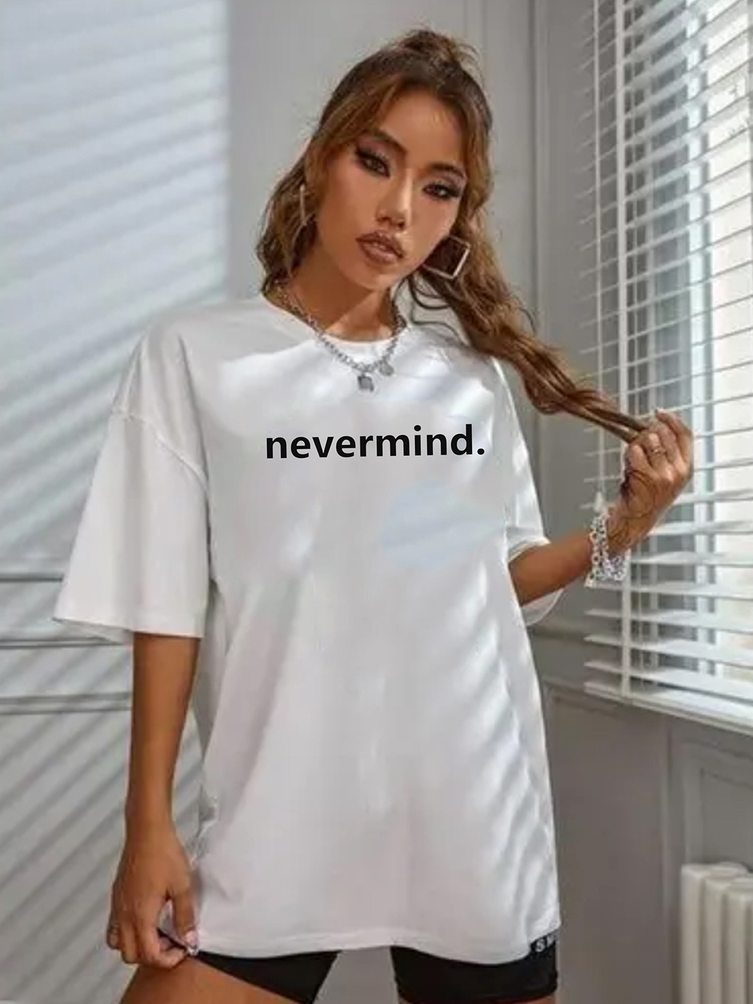 TOGS & TERRE Women Typography Printed Round Neck Organic Cotton Oversized T-shirt, White
TOGS & TERRE Women Typography Printed Round Neck Organic Cotton Oversized T-shirt, White