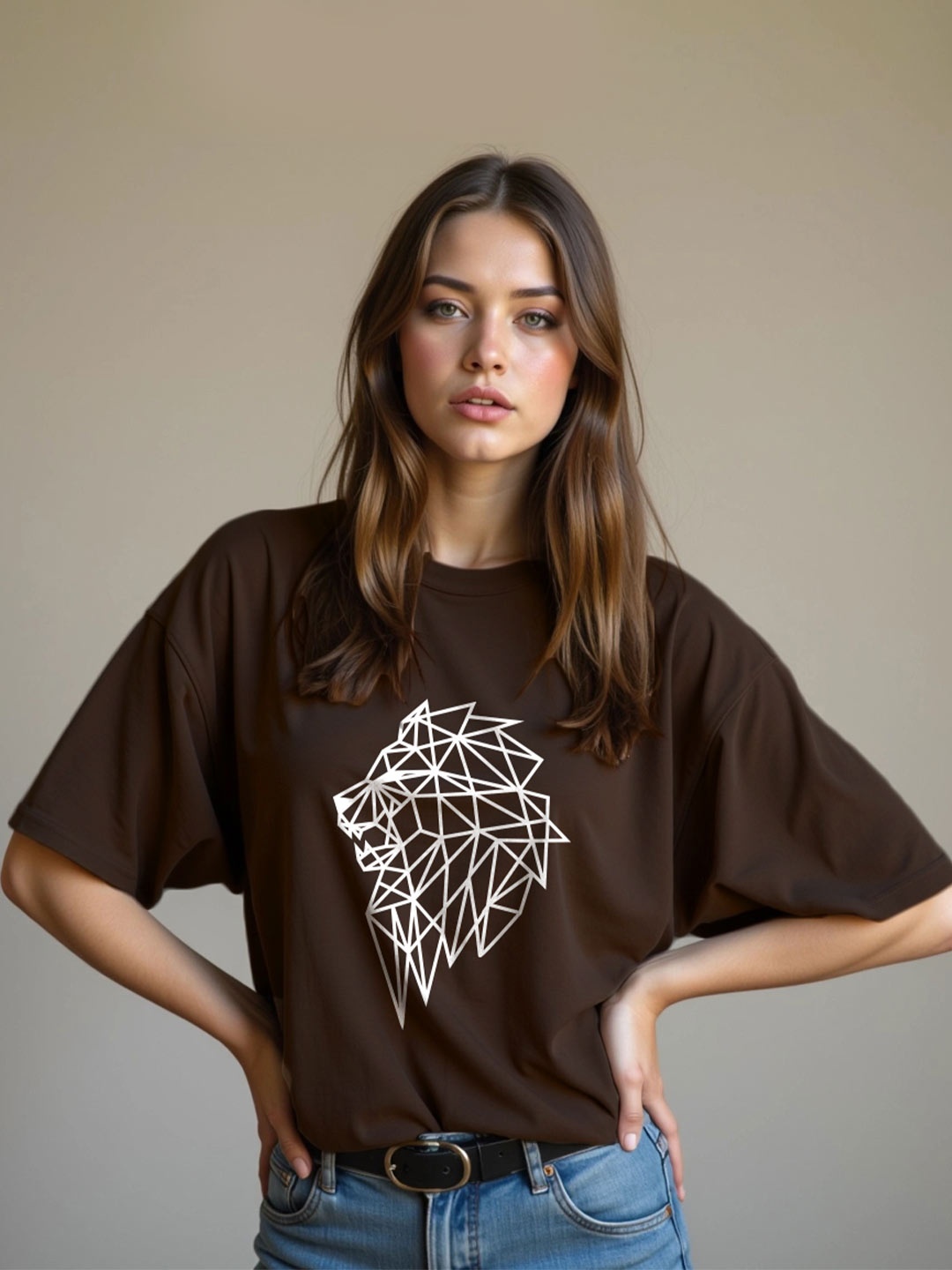 TOGS & TERRE Women Graphic Printed Round Neck Oversized Organic Cotton T-shirt, Brown
TOGS & TERRE Women Graphic Printed Round Neck Oversized Organic Cotton T-shirt, Brown