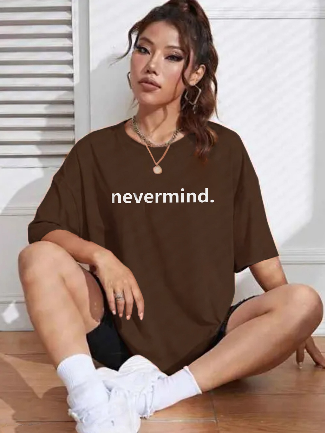 TOGS & TERRE Women Typography Printed Round Neck Organic Cotton Oversized T-shirt, Brown
TOGS & TERRE Women Typography Printed Round Neck Organic Cotton Oversized T-shirt, Brown