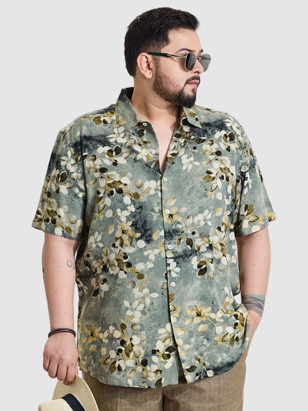 Snitch Men Plus Size Classic Regular Fit Spread Collar Floral Printed Casual Shirt, Green
Snitch Men Plus Size Classic Regular Fit Spread Collar Floral Printed Casual Shirt, Green