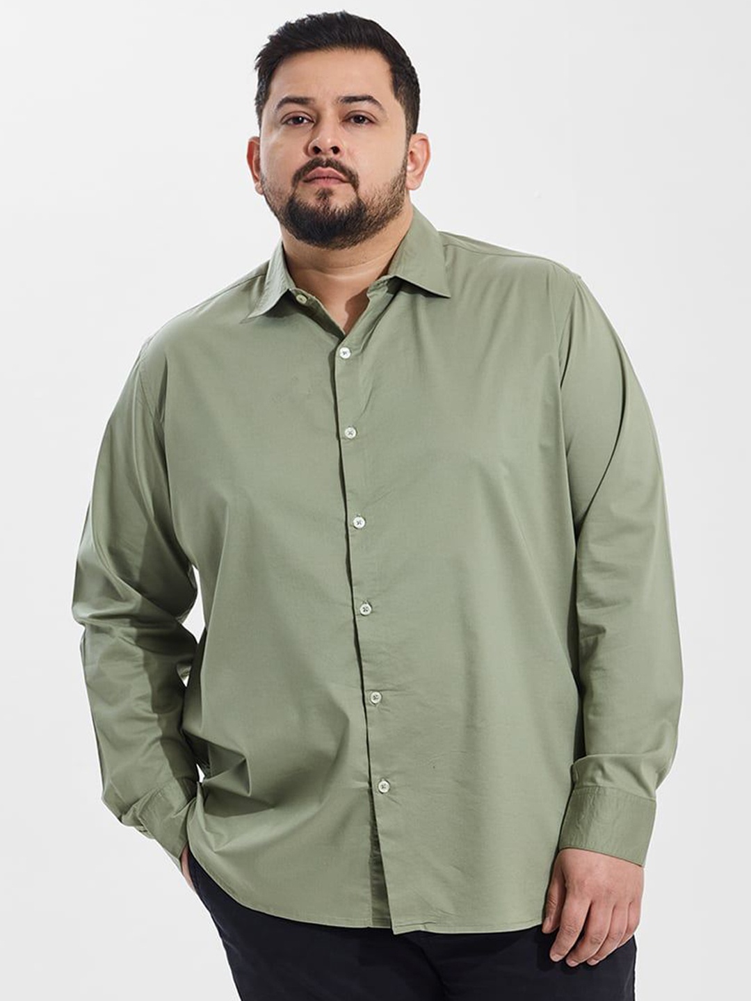 Snitch Men Plus Size Classic Regular Fit Spread Collar Solid Cotton Casual Shirt, Olive
Snitch Men Plus Size Classic Regular Fit Spread Collar Solid Cotton Casual Shirt, Olive