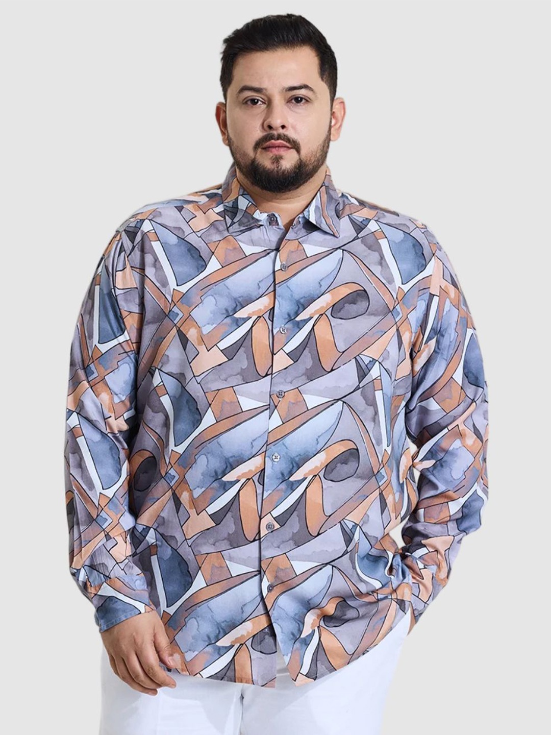Snitch Men Plus Size Classic Regular Fit Spread Collar Abstract Printed Casual Shirt, Blue
Snitch Men Plus Size Classic Regular Fit Spread Collar Abstract Printed Casual Shirt, Blue