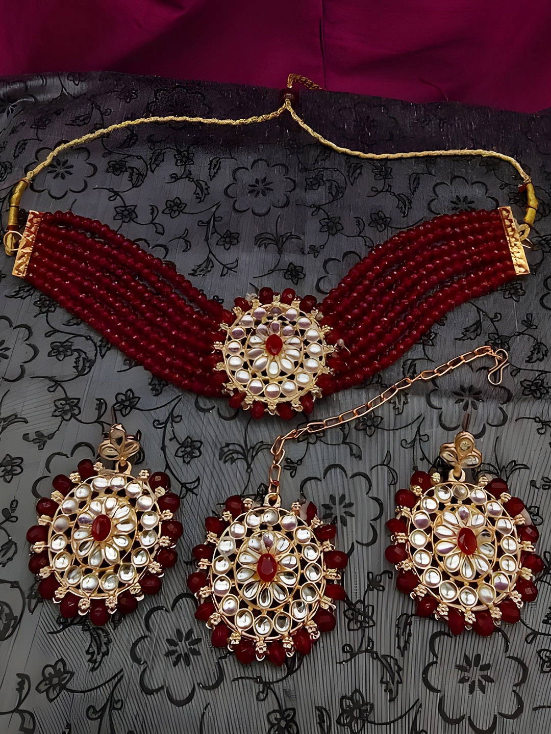 JMBW INTERNATIONAL Set Of 2 Gold Plated Stone Studded & Beaded Jewellery Sets
JMBW INTERNATIONAL Set Of 2 Gold Plated Stone Studded & Beaded Jewellery Sets