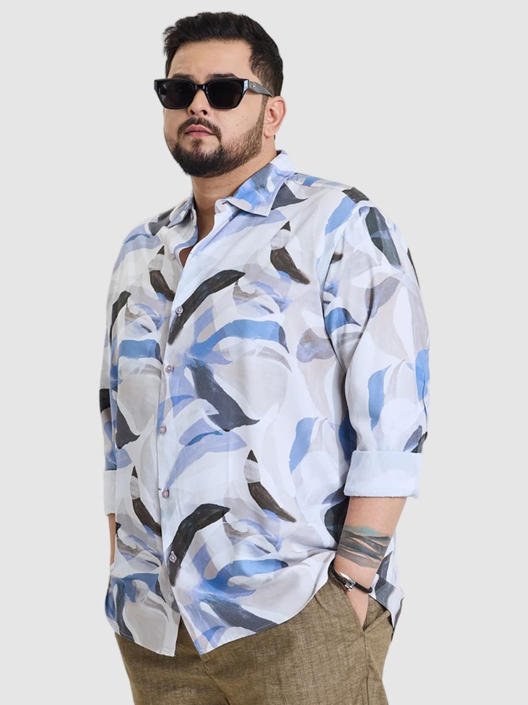 Snitch Men Plus Size Classic Regular Fit Spread Collar Abstract Printed Casual Shirt, Blue
Snitch Men Plus Size Classic Regular Fit Spread Collar Abstract Printed Casual Shirt, Blue