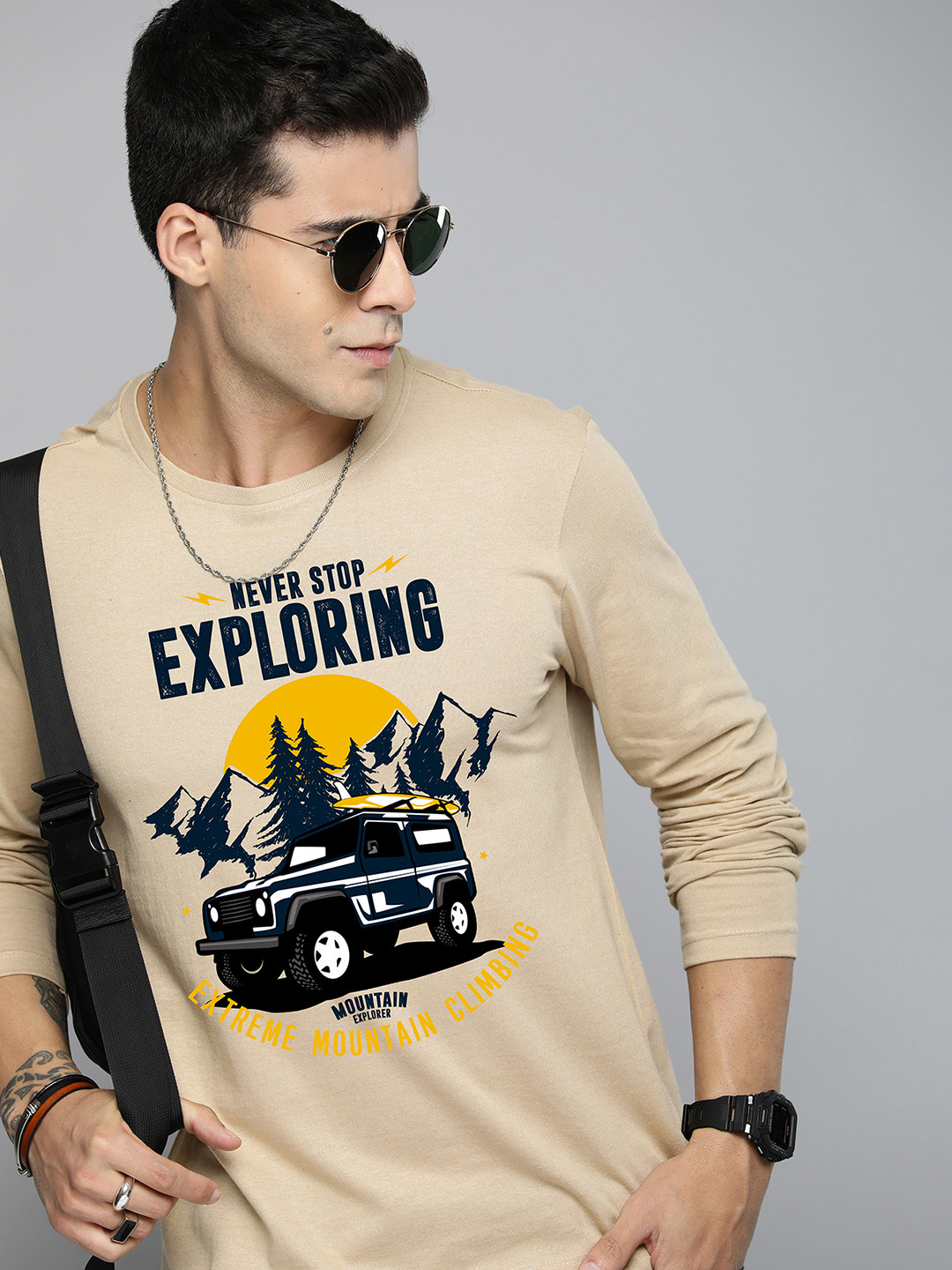 R.Code by The Roadster Life Co. Men Printed T-shirt, Beige
R.Code by The Roadster Life Co. Men Printed T-shirt, Beige