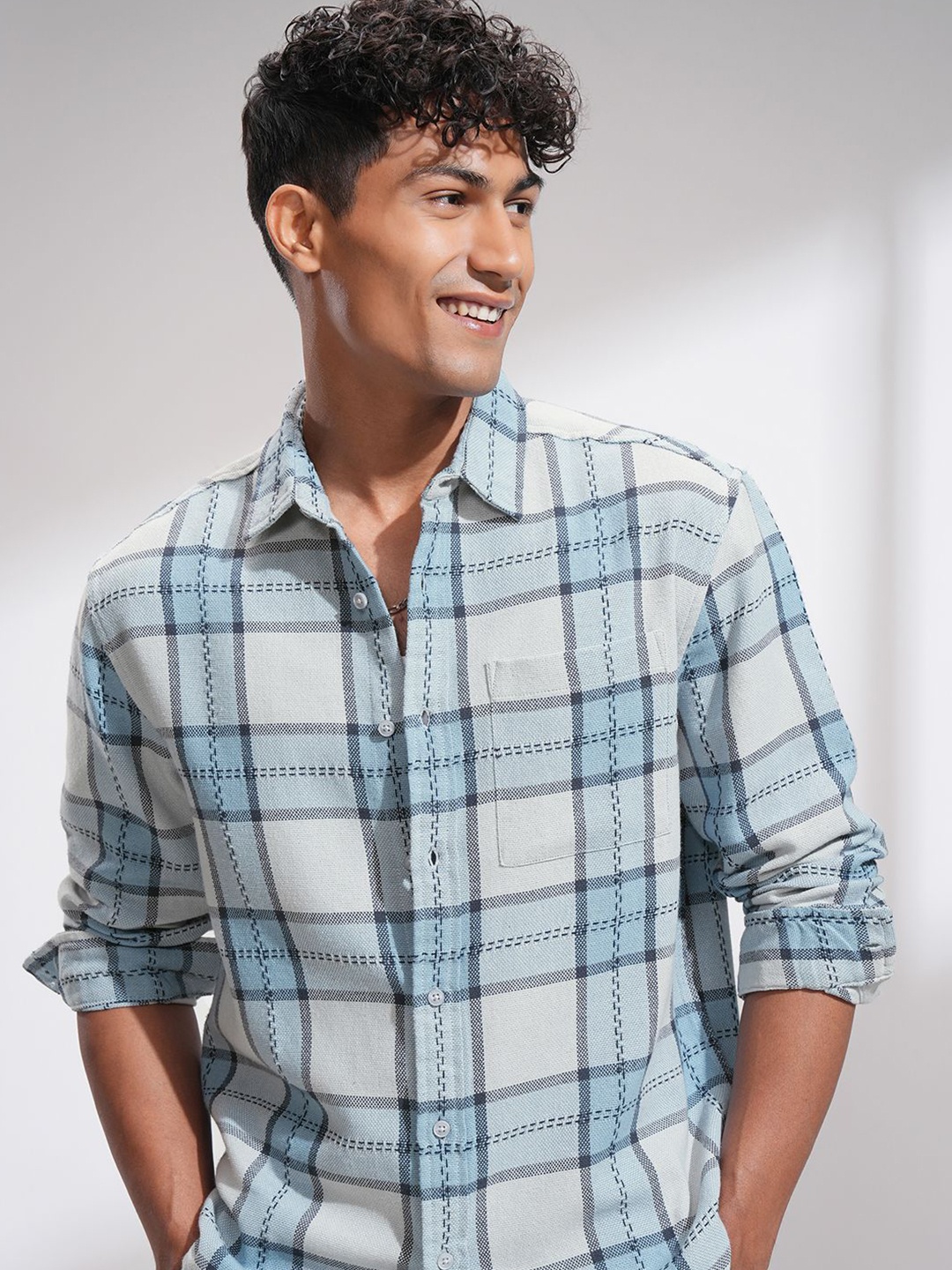 HIGHLANDER Men Comfort Relaxed Fit Spread Collar Tartan Checked Cotton Casual Shirt, Blue
HIGHLANDER Men Comfort Relaxed Fit Spread Collar Tartan Checked Cotton Casual Shirt, Blue