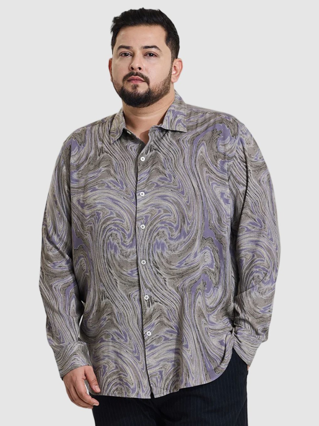 Snitch Men Plus Size Classic Regular Fit Cutaway Collar Abstract Printed Casual Shirt, Purple
Snitch Men Plus Size Classic Regular Fit Cutaway Collar Abstract Printed Casual Shirt, Purple