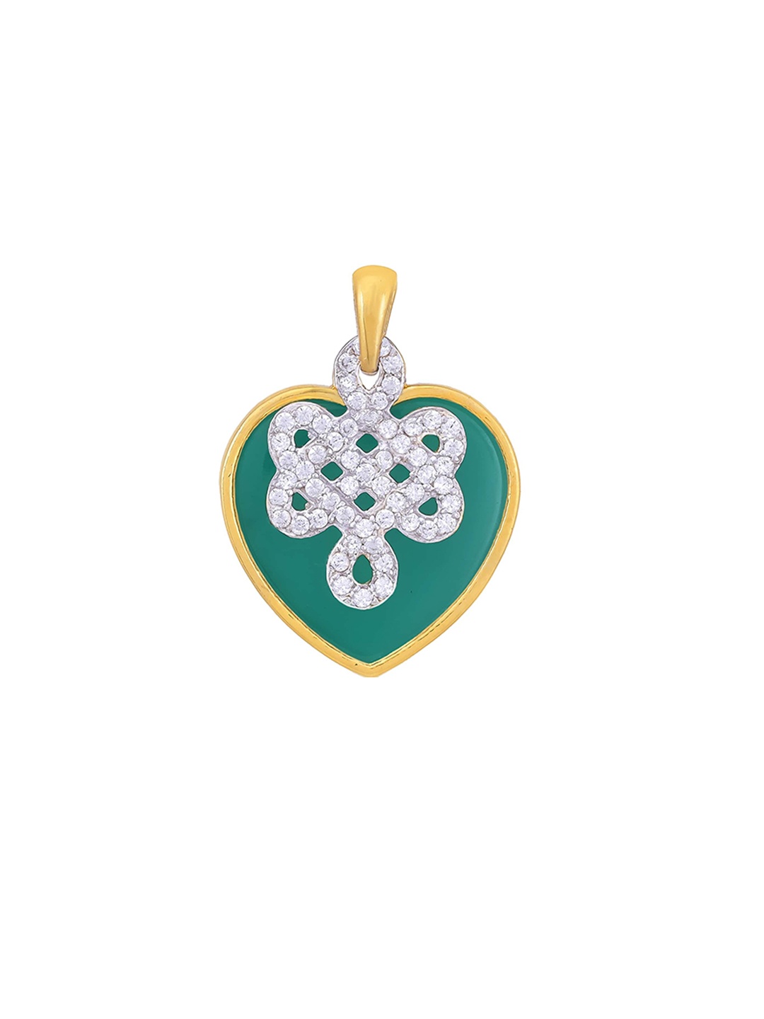 Ruuh Studios Sterling Silver Gold-Plated Cubic Zirconia Studded Heart Shaped Pendant
Ruuh Studios Sterling Silver Gold-Plated Cubic Zirconia Studded Heart Shaped Pendant