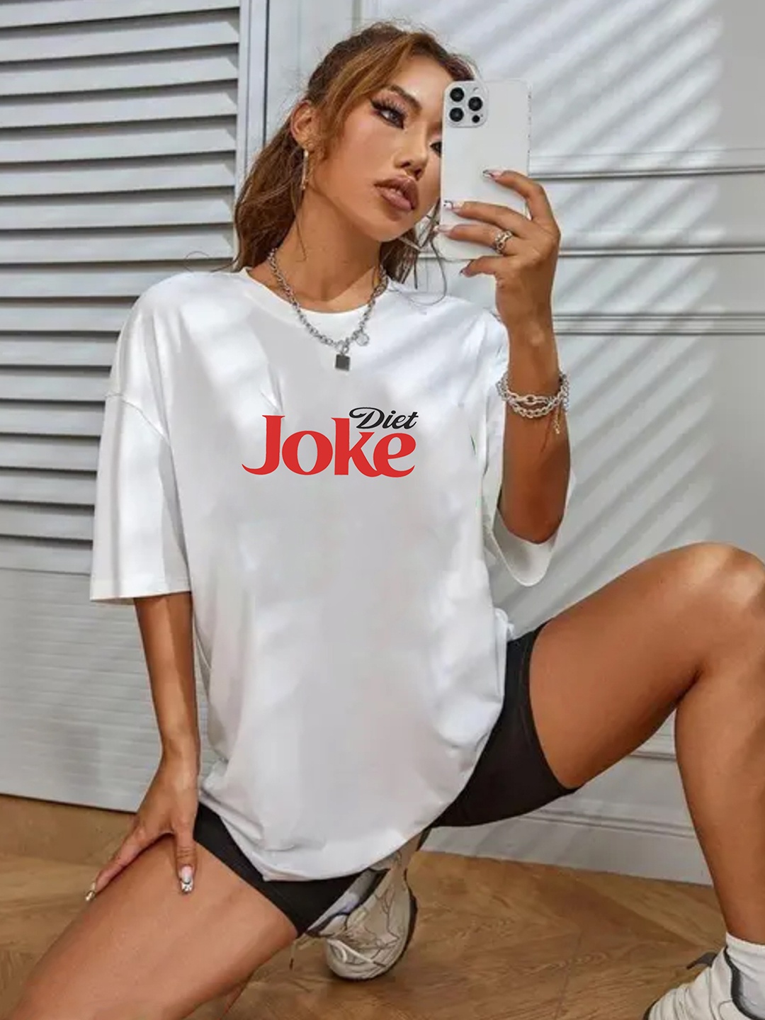 TOGS & TERRE Women Typography Printed Round Neck Organic Cotton Oversized T-shirt, White
TOGS & TERRE Women Typography Printed Round Neck Organic Cotton Oversized T-shirt, White