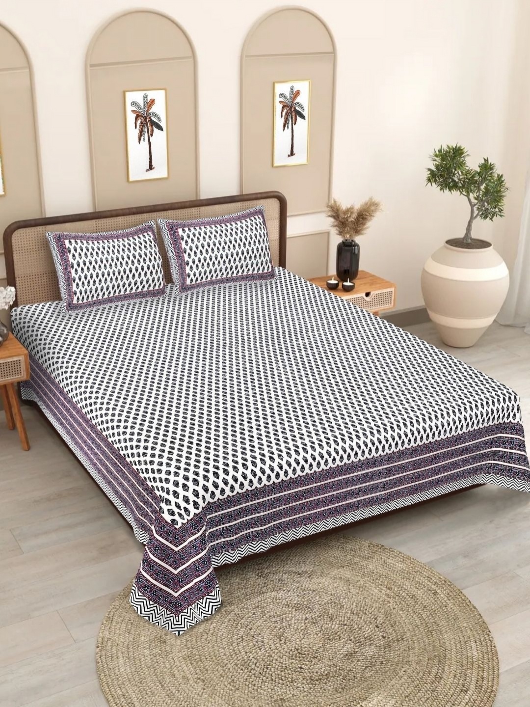 Butea Crape White & Purple Floral Printed Cotton 180 TC King Bedsheet Set 2.40 m x 2.15 m
Butea Crape White & Purple Floral Printed Cotton 180 TC King Bedsheet Set 2.40 m x 2.15 m