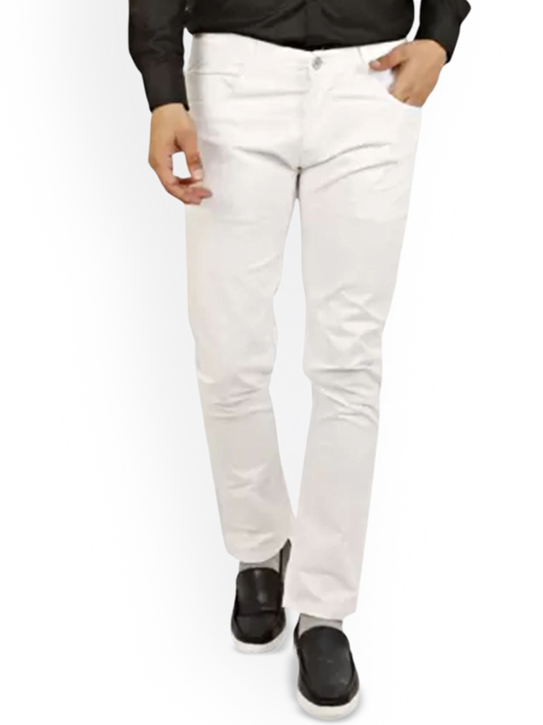 LINARIA Men Classic Slim Fit Mid-Rise Cotton Jeans, White
LINARIA Men Classic Slim Fit Mid-Rise Cotton Jeans, White