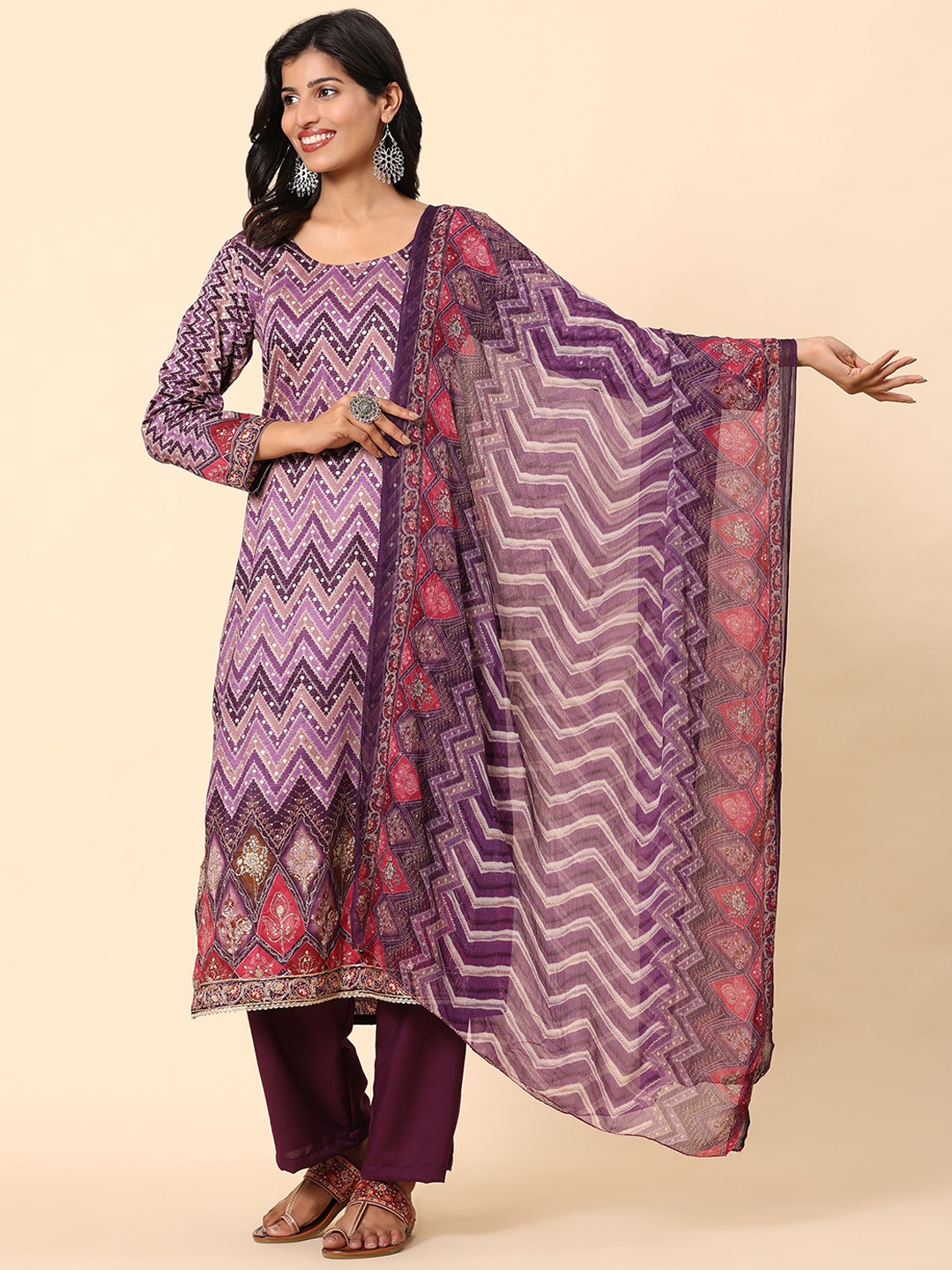 Mamicha Women Floral Printed Regular Pure Cotton Kurta with Palazzos & With Dupatta, Pink
Mamicha Women Floral Printed Regular Pure Cotton Kurta with Palazzos & With Dupatta, Pink