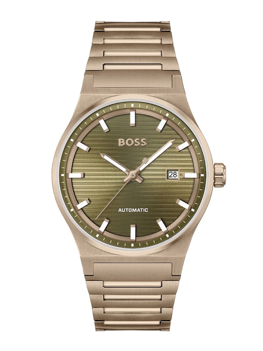 BOSS Men Dial & Stainless Steel Bracelet Style Straps Analogue Automatic Solar Powered Watch 1514184, Green
BOSS Men Dial & Stainless Steel Bracelet Style Straps Analogue Automatic Solar Powered Watch 1514184, Green
