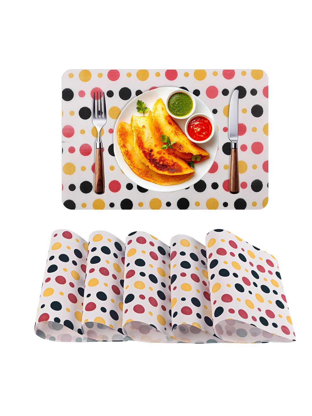 Kuber Industries 6-Pcs White & Red Polka Dot Printed Anti-Slip Dining Table Placemats
Kuber Industries 6-Pcs White & Red Polka Dot Printed Anti-Slip Dining Table Placemats