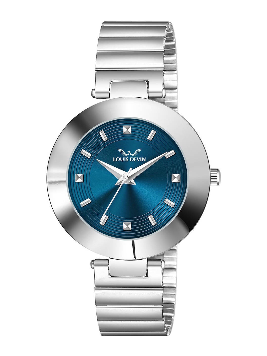 LOUIS DEVIN Women Brass Dial & Stainless Steel Bracelet Style Straps Analogue Watch LD-RD177-BLU, Silver
LOUIS DEVIN Women Brass Dial & Stainless Steel Bracelet Style Straps Analogue Watch LD-RD177-BLU, Silver