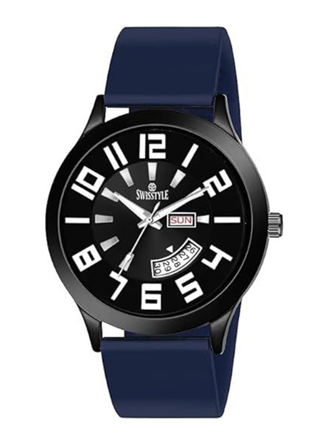 SWISSTYLE Men Brass Embellished Dial & Stainless Steel Straps Analogue Watch SS-GR1804-BLK-BLU, Black
SWISSTYLE Men Brass Embellished Dial & Stainless Steel Straps Analogue Watch SS-GR1804-BLK-BLU, Black