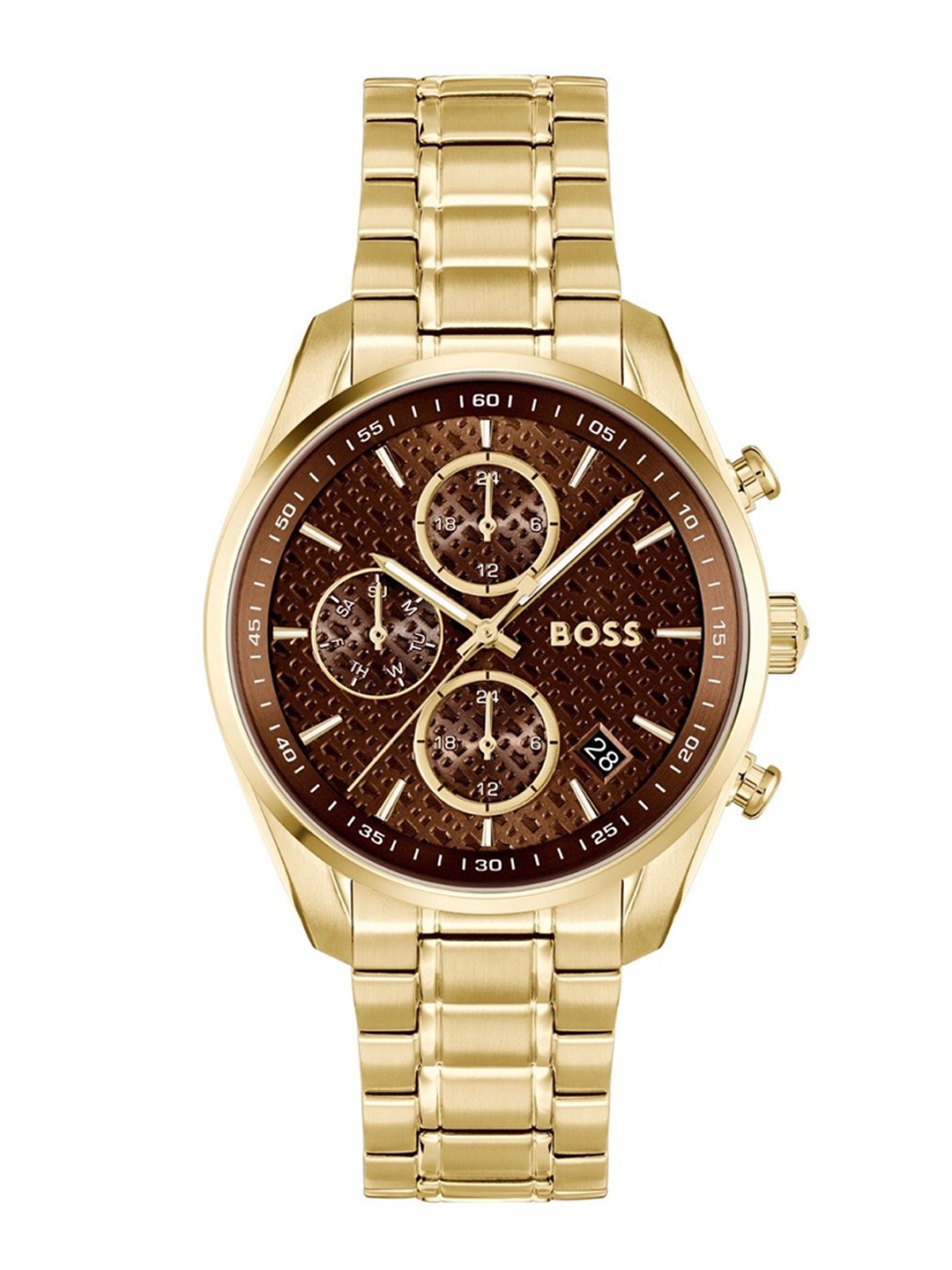 BOSS Women Dial & Stainless Steel Bracelet Style Straps Analogue Watch 1502770, Brown
BOSS Women Dial & Stainless Steel Bracelet Style Straps Analogue Watch 1502770, Brown