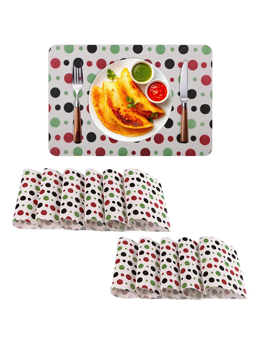 Kuber Industries 12-Pcs White & Red Polka Dot Printed Anti-Slip Dining Table Placemats
Kuber Industries 12-Pcs White & Red Polka Dot Printed Anti-Slip Dining Table Placemats