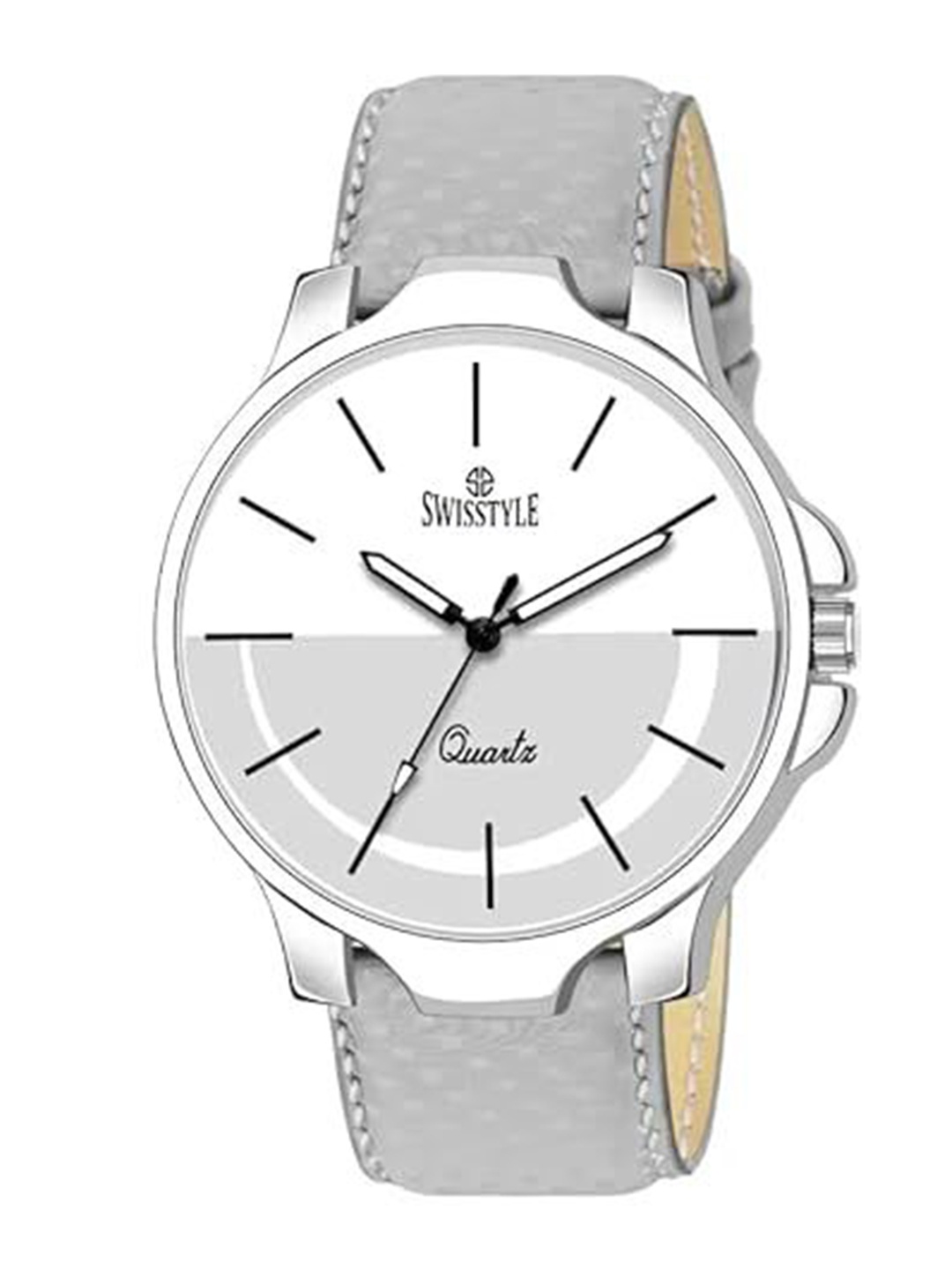 SWISSTYLE Men Brass Embellished Dial & Stainless Steel Straps Analogue Watch SS-GR077-WHT-WHT, White
SWISSTYLE Men Brass Embellished Dial & Stainless Steel Straps Analogue Watch SS-GR077-WHT-WHT, White