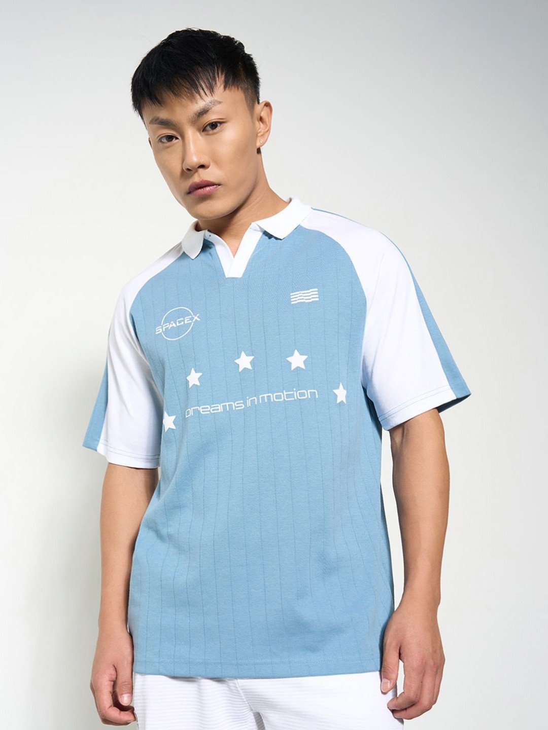 Ajile by Pantaloons Men Typography Polo Collar Drop-Shoulder Sleeves Pockets T-shirt, Blue 
Ajile by Pantaloons Men Typography Polo Collar Drop-Shoulder Sleeves Pockets T-shirt, Blue