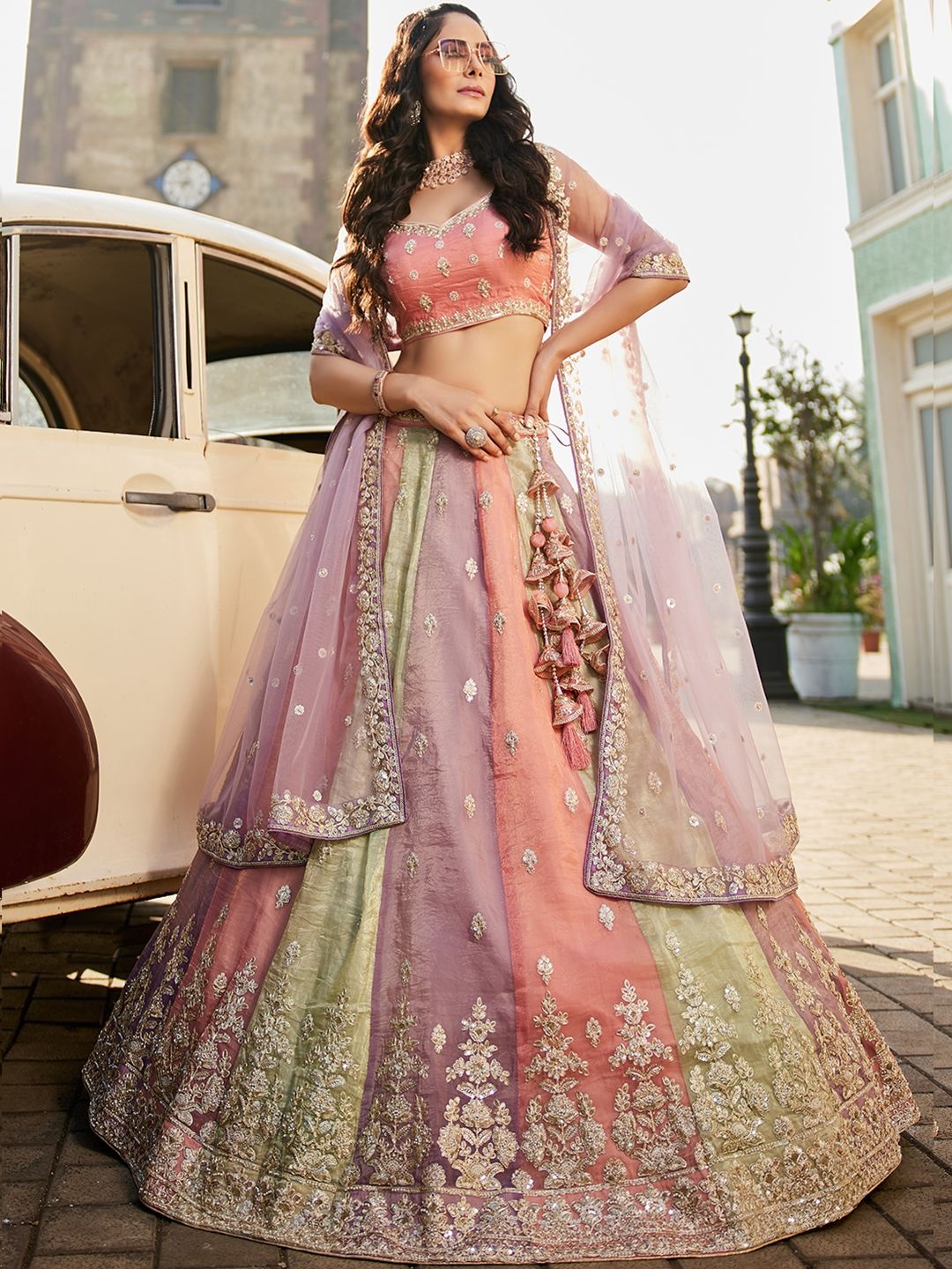 panchhi Embroidered Beads and Stones Semi-Stitched Lehenga & Unstitched Blouse With Dupatta, Pink
panchhi Embroidered Beads and Stones Semi-Stitched Lehenga & Unstitched Blouse With Dupatta, Pink